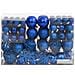 Set Palline Di Natale 111 Pz Blu In Polistirene - Foto miniatura 3