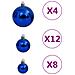 Set Palline Di Natale 111 Pz Blu In Polistirene - Foto miniatura 6