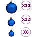Set Palline Di Natale 111 Pz Blu In Polistirene - Foto miniatura 7