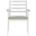 Set Di Tavolo E 4 Sedie Da Giardino Bianco Con Cuscini Beige Cavoli - Foto miniatura 2