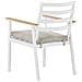 Set Di Tavolo E 4 Sedie Da Giardino Bianco Con Cuscini Beige Cavoli - Foto miniatura 5
