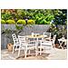Set Di Tavolo E 4 Sedie Da Giardino Bianco Con Cuscini Beige Cavoli - Foto miniatura 1