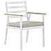 Set Di Tavolo E 4 Sedie Da Giardino Bianco Con Cuscini Beige Cavoli - Foto miniatura 6