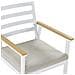 Set Di Tavolo E 4 Sedie Da Giardino Bianco Con Cuscini Beige Cavoli - Foto miniatura 7