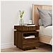 Comodino Con Luci Led Rovere Marrone 40x39x48,5 Cm - Foto miniatura 3