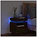 Comodino Con Luci Led Rovere Marrone 40x39x48,5 Cm - Foto miniatura 1