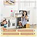 Cucina Giocattolo 2 Pezzi Per Bambini 3-6 Anni Con Utensili Da Cucina, Luci Ed Effetti Sonori, In Mdf E Pp - Foto miniatura 5
