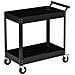 Carrello Porta Attrezzi A 2 Ripiani In Acciaio, 84.5x38x84cm, Nero - Foto miniatura 1