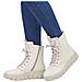 Beige Casual Closed Ladies Mid Height Boots Stivaletti Pelle Scarpe Donna Beige Eu 40, Y3501-60 - Foto miniatura 2