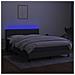 Letto a Molle Materasso e LED Grigio Scuro 140x190cm in Tessuto - Foto miniatura 8