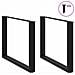 Gambe Tavolo Pranzo A U 2 Pz Nero 100x(72-73) Cm Acciaio - Foto miniatura 3