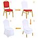 Coprisedie Elasticizzate Per Sedie Da Pranzo, Set Di 6 White - Foto miniatura 4