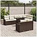 Set divani giardino  9 pezzi con cuscini marrone polyrattan, Divano giardino  2 posti con cuscini marrone polyrattan - Foto miniatura 3