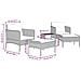 Set Divani da Giardino 5 pz con Cuscini in Polyrattan Grigio - Foto miniatura 8
