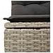 Set Divano da Giardino 6pz con Cuscini Grigio Chiaro Polyrattan - Foto miniatura 4