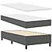 Letto con Box Spring con Materasso & Panchina Grigio Scuro 100x200 cm Tessuto - Foto miniatura 6