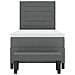 Letto con Box Spring con Materasso & Panchina Grigio Scuro 100x200 cm Tessuto - Foto miniatura 9
