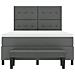 Letto con Rete a Molle e Materasso & Panca Grigio Scuro 140x190 cm Tessuto - Foto miniatura 9