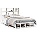 Letto Libreria senza Materasso Bianco 160x200 cm Legno Massello - Foto miniatura 1