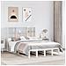 Letto Libreria senza Materasso Bianco 160x200 cm Legno Massello - Foto miniatura 2