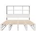 Letto Libreria senza Materasso Bianco 160x200 cm Legno Massello - Foto miniatura 4