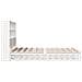 Letto Libreria senza Materasso Bianco 160x200 cm Legno Massello - Foto miniatura 7