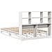 Letto Libreria senza Materasso Bianco 160x200 cm Legno Massello - Foto miniatura 8