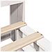 Letto Libreria senza Materasso Bianco 160x200 cm Legno Massello - Foto miniatura 9