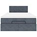 Pouf Letto con Materasso e LED Grigio Scuro 120x190cm Velluto - Foto miniatura 8
