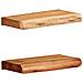 Mensole da Parete 2 pz 30x20x3,5 cm in Legno Massello di Acacia - Foto miniatura 1