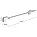 Portasalviette Cm 45 Da Muro In Ottone, Acciaio Inox Aisi 304 E Cromall A921-45 Serie Il Giglio Cromato - Foto miniatura 2