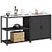 Set di Stoccaggio per Cucina 2 pcs Nero 180 x 50 x 92 cm - Foto miniatura 3