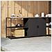 Set di Stoccaggio per Cucina 2 pcs Nero 180 x 50 x 92 cm - Foto miniatura 4
