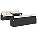 Set Divano da Giardino con archiviazione 9 pcs Nero Poly Rattan - Foto miniatura 1