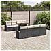 Set Divano da Giardino con archiviazione 9 pcs Nero Poly Rattan - Foto miniatura 3