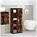 Mobile da Bagno con Portarotolo Rovere Fumo 39x22x90 cm - Foto miniatura 3