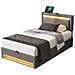 Letto Con Porte Usb, Illuminazione Led E Archiviazione - Foto miniatura 1