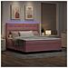 Letto a molle con materasso con led Rosa 180 x 200 cm Velluto - Foto miniatura 5