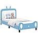 Struttura letto bambini con testata Blu 80 x 200 cm PU - Foto miniatura 1