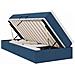 Letto con contenitore e materasso Blu 90 x 200 cm Poliestere - Foto miniatura 1