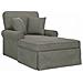 Chaise Longe con Gonna 3 pcs Grigio chiaro Tessuto in Cords - Foto miniatura 1