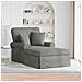 Chaise Longe con Gonna 3 pcs Grigio chiaro Tessuto in Cords - Foto miniatura 2