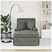 Chaise Longe con Gonna 3 pcs Grigio chiaro Tessuto in Cords - Foto miniatura 3