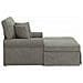 Chaise Longe con Gonna 3 pcs Grigio chiaro Tessuto in Cords - Foto miniatura 5