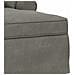 Chaise Longe con Gonna 3 pcs Grigio chiaro Tessuto in Cords - Foto miniatura 7