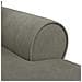 Chaise Longe con Gonna 3 pcs Grigio chiaro Tessuto in Cords - Foto miniatura 8