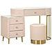 Consolle Trucco Vkh22-rosa-legno-120x40x75 Cm - Foto miniatura 1