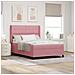 Letto a molle con materasso Rosa 160 x 200 cm Velluto - Foto miniatura 2