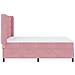 Letto a molle con materasso Rosa 160 x 200 cm Velluto - Foto miniatura 6