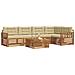 Set di divani da esterno con cuscino 6 pcs Naturale e Beige - Foto miniatura 3